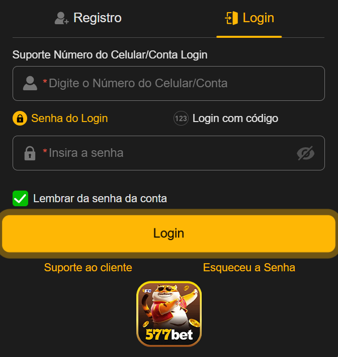 Login seguro na 577bet.com
